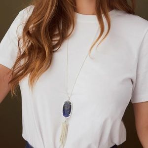 Kendra Scott Rayne Silver Long Pendant Necklace